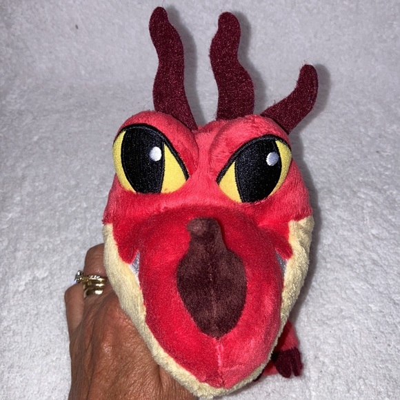Dreamworks Baby Hookfang Red Dragon 6" Plush Soft Eyes 2017 Spin Master - Picture 3 of 5